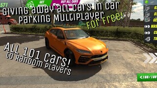 Car Parking Multiplayer Giving All Cars in the entire CPM Car Shop for Free! to Random Players