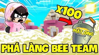 KEYD THỬ THÁCH PHÁ LÀNG BEE TEAM BẰNG MỘT TRĂM XÔ MẬT ONG TRONG MINI WORLD