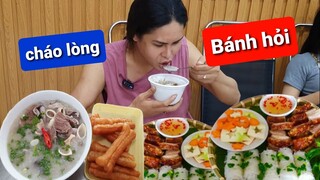 DIVA Cát Thy review Cháo lòng, bánh hỏi tại tiệm Bánh tráng trộn