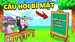 Noob Ruby Và Siro Thử Thách 24h Trả Lời CÂU HỎI BÍ MẬT Cực Khó Trong Mini World !?