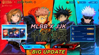 BIG UPDATE | JUJUTSU KAISEN EVENT FULL DETAILS MOBILE LEGENDS - SATORU GOJO SKIN, ITADORI YUJI SKIN