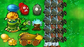 pvz เวอร์ชันไฮบริดของพืช x50 กับ 50 ซอมบี้ราชาเต้นรำตาแดง