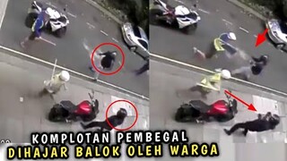 PEMBEGAL SIAL DIHANTAM BALOK || Motor Ducati Dan Ninja Milik Pembegal Ditinggal Saking Paniknya