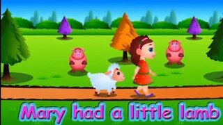 Mary Had A Little Lamb Nursery Rhyme With Lyrics - Cartoon Animation Rhymes & Songs for Children