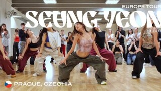 CLC Jang Seung-yeon's touring workshops: choreography class for KATSEYE ("Debut"), Prague, Czech Rep