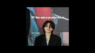 He was looking at me 😌 👀#seventeen #woozi