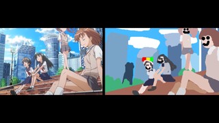 手绘op像素/最低经费还原-某科学超电磁炮S