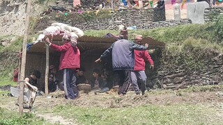 पञ्चेबाजामा रमाइलो नाच । dance in Nepalese traditional folk music |