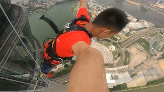 Wang Gang challenges the 200-meter-high Macau Tower. In fact, the most difficult thing in life is to
