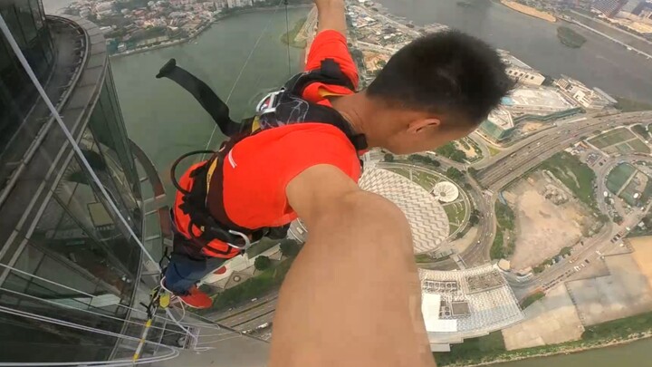 หวางกังท้าทายหอคอยมาเก๊าสูง 200 เมตร ในความเป็นจริงสิ่งที่ยากที่สุดในชีวิตคือการก้าวข้ามตัวเอง