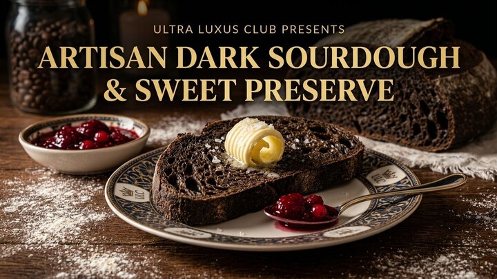 Artisan Dark Sourdough & Sweet Preserve | Ultra Luxus Club Aesthetic