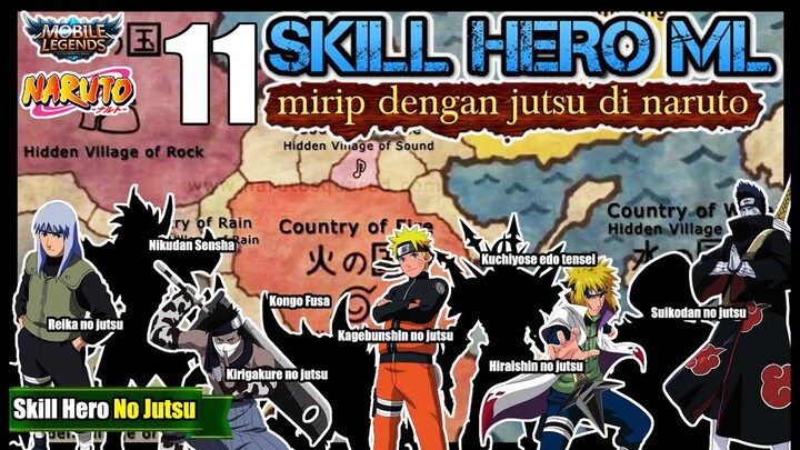 MOBILE LEGENDS X NARUTO !! ✅ SKILL HERO YANG MIRIP DENGAN JURUS NINJA DI NARUTO 😎 KOLABORASI ?? 🔥🔥🔥
