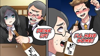 My boss tried to force me to drink but... [Text + Animation]