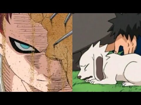 akamaru siente el Tenebroso Chakra de Gaara 😱/ Akamaru se Asusta 😭 /Español Latino