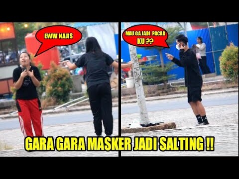 GARA GARA MASKER ! SEMUA CEWE PADA BAPER !! PRANK INDONESA BATAM !!