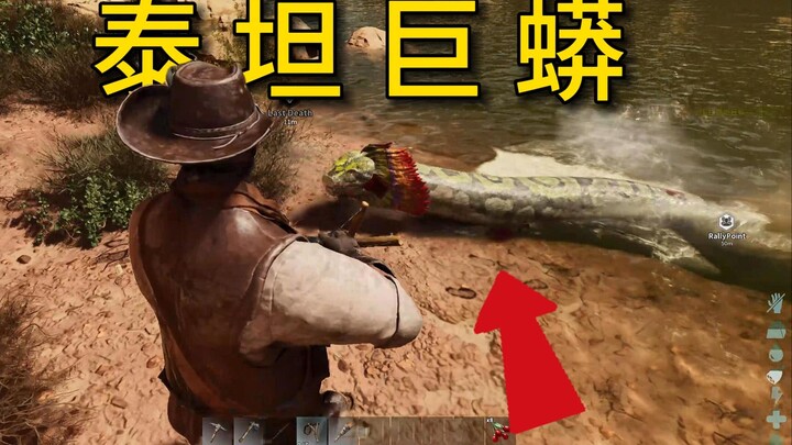 Giant Python Appears in the Pool! Watch Me Tame It With One Hand [ARK: Ascension Wasteland 01]