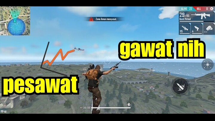 FREE FIRE | TERBANG HAMPIR NABRAK PESAWAT_KOCAK!!!