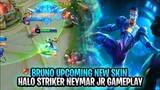 Bruno Upcmong New Skin Halo Striker | Neymar Jr Gameplay | Mobile Legends: Bang Bang