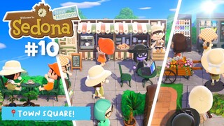 i built a town-square and it is POPPING! *speedbuild (Sedona Ep #10)