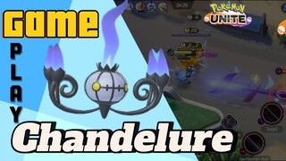 Mencoba game play Chandelure. Pokemon Unite