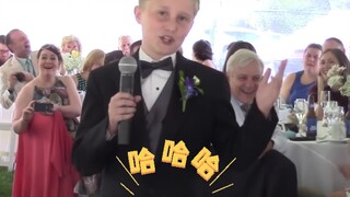 11-year-old boy at his uncle's wedding