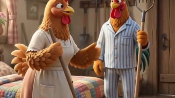 ai video  human getuping to hen 🤣🤣 #aiultiduniya