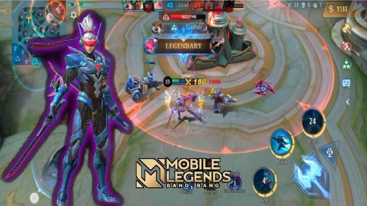 MOBILE LEGENDS BANGBANG GAMEPLAY : SABER HERO GAMEPLAY LEGENDARY PLAY BY YUHARO