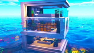 【建筑教程】带你建造一个水下现代别墅！