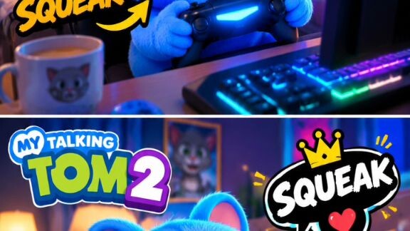 😱 Squeak Is a PRO Gamer?! 🎮😂 | My Talking Tom 2 #Shorts