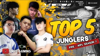 TOP 5 JUNGLERS THIS UPCOMING MPL SEASON 7