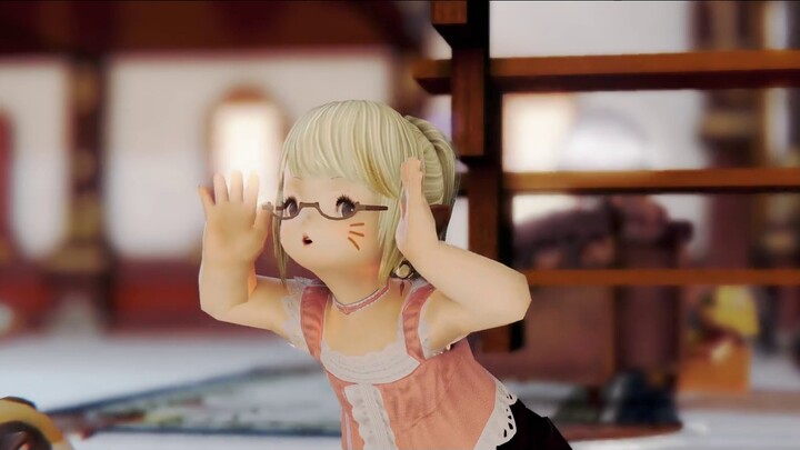 Album foto dinamis FF14 - Lalafa ingin menari tarian seorang pria! Fatty sangat imut!