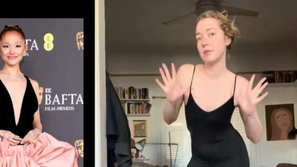 TikTok blogger imitates A-mei's red carpet dress with simple matching