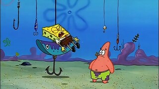 The fisherman dropped SpongeBob?