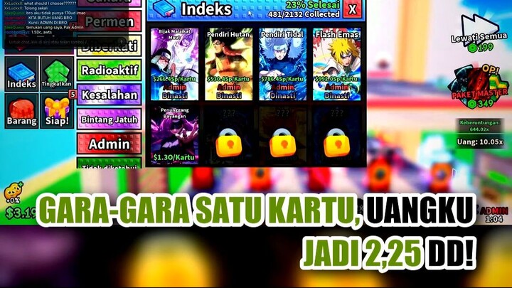😱 GARA-GARA SATU KARTU, UANGKU JADI 2,25 DD!