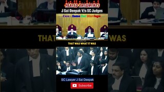 "Don't teach me" J Sai Deepak - SC Judges |  JSD vs SC Judges | #shortsvideo | court live