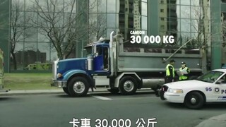 公益广告：你跟卡车比，谁重？