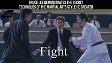 Bruce Lee demonstrates the secret techniques of the martial arts style he create