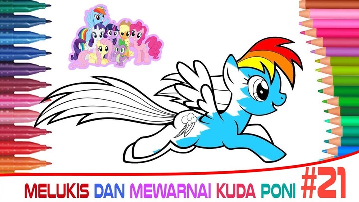 Mari Menggambar dan Mewarnai Kuda Poni Bersama dengan Mudah | Menggambar, Mewarnai untuk Balita, #21