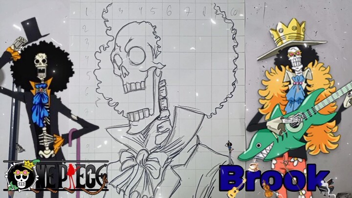 menggambar brook dari anime one piece