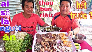 Hai thau bún riêu khủng, thập cẩm, quá ngon! Tâm Chè Vĩnh Long