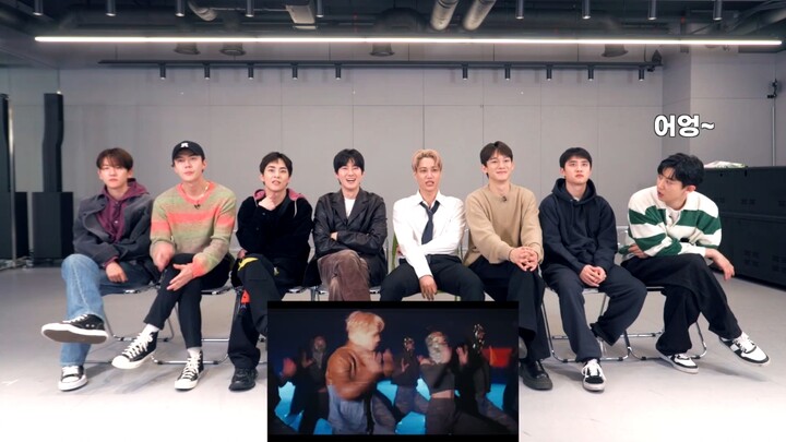 [EXO/Chinese Subtitles] Full-length video of all eight members’ reactions to Kim Jong‑in/KAI’s “Rove
