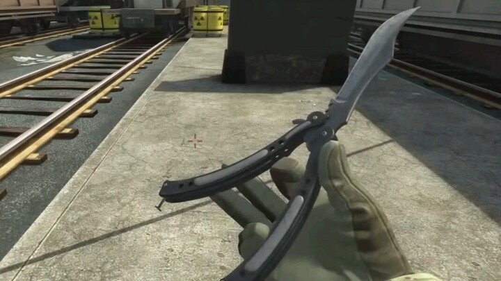 (1_คนเดียว) หวีรูปมีดผีเสื้อเล่น CSGO แบบกลับด้าน หมุนนิ้วโป้งได้ไม่จำกัด