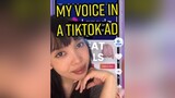 I just came across this when I opened the app. LOL so if you get this ad from Tiktok, thats my voice! voiceactor voiceactorph commercialvoiceover