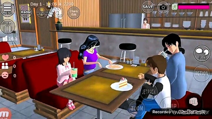 ditraktir kak Ran || sakura school simulator