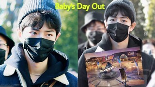 BJYX- Baby's Day Out in Universal Studio! Yizhan together in Bejing today😘🦁🐰