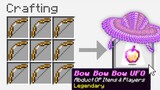 Minecraft UHC but you can craft a "Bow UFO"..