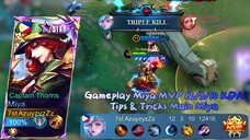 Gameplay Miya MVP 12/3/10 KDA 🔥🔥, Tips & Trick Main Miya 🤔 | Best Build and Emblem Miya