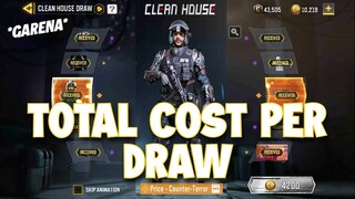 TOTAL COD POINTS SPENT in CLEAN HOUSE DRAW | LEGENDARY PRICE - COUNTER TERROR & J358 HEAVY HANDED!!!