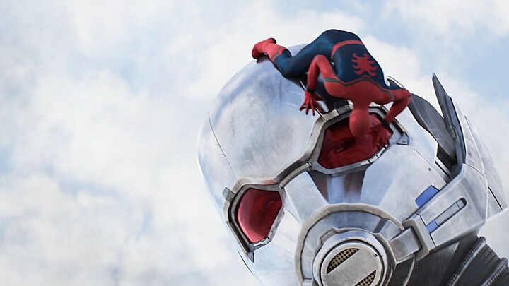 Spider-Man, yang bergabung dengan tim untuk pertama kalinya, meninju Prajurit Musim Dingin, menendan