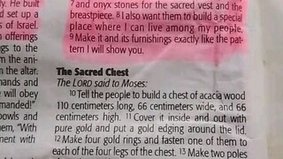 Daily Verse.                  Exodus 25:10-16